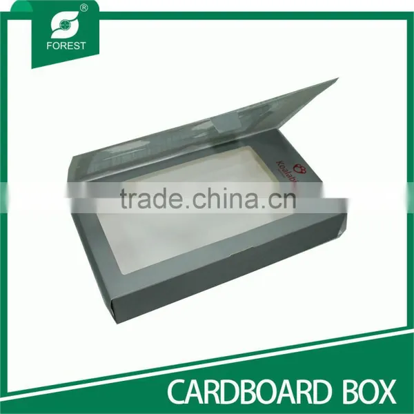 HAND MADE CARDBOARD PAPER BOX WITH CLEAR PVC WINDOW photo-2