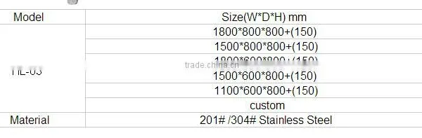 1.2M Middle Sizes Heavy Loading Food Storage Commercial Stainelss Steel Kichen Work Bench Table for Restaurant photo-3