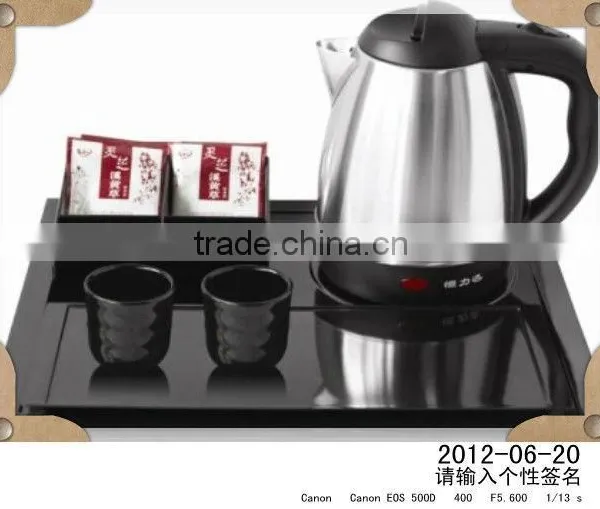NEW Hotel Amenities Electric Mini Teapot With Hotel Service Tray photo-5