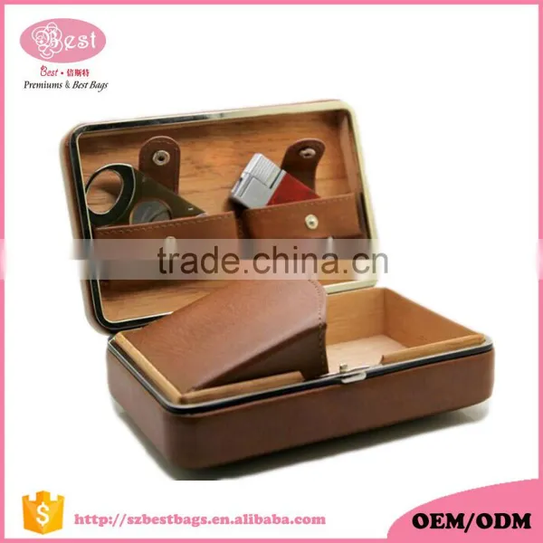 Shenzhen Genuine Leather Cigar Case Cigar Humidor photo-3