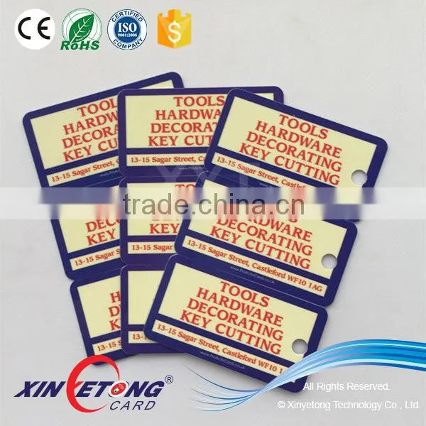 Plastic PVC Card Printed 3 UP Promotional Key Tags photo-6