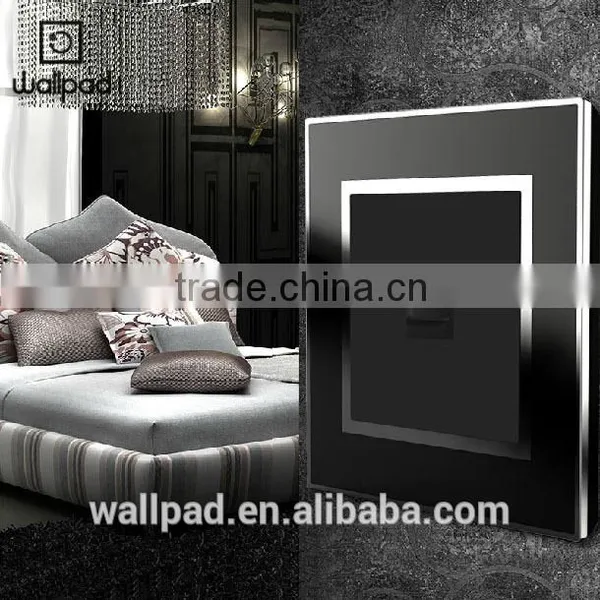Hot Selling Wallpad Black Waterproof Acrylic Glass 110~250V EU UK Electric Telephone Socket Phone Socket RJ11 Quality Choice photo-2