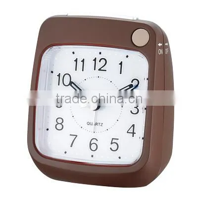 Cute Design Desktop White Alarm Clock With Crescendo Beep Sound photo-3