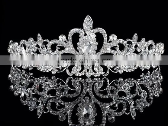 Wedding Bridal Tiara Rhinestone Silver Crystal Crown Hair Jewelry Bridal Crown
