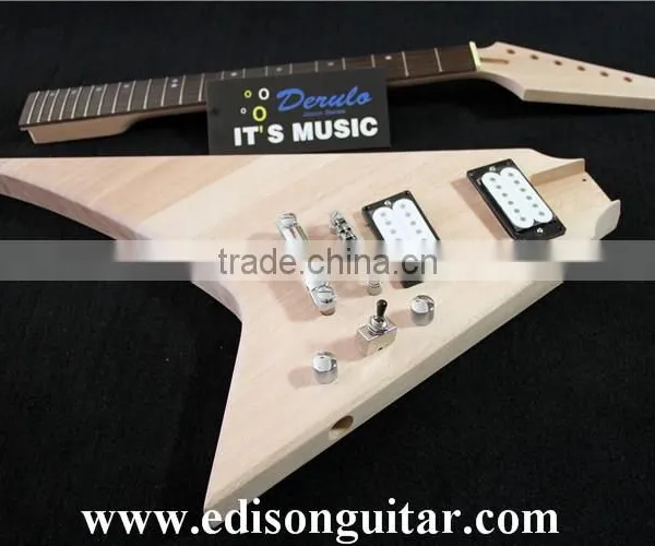 DIY Electric Guitar Kits Solid Mahogany Body Bolt On MX-013 photo-2