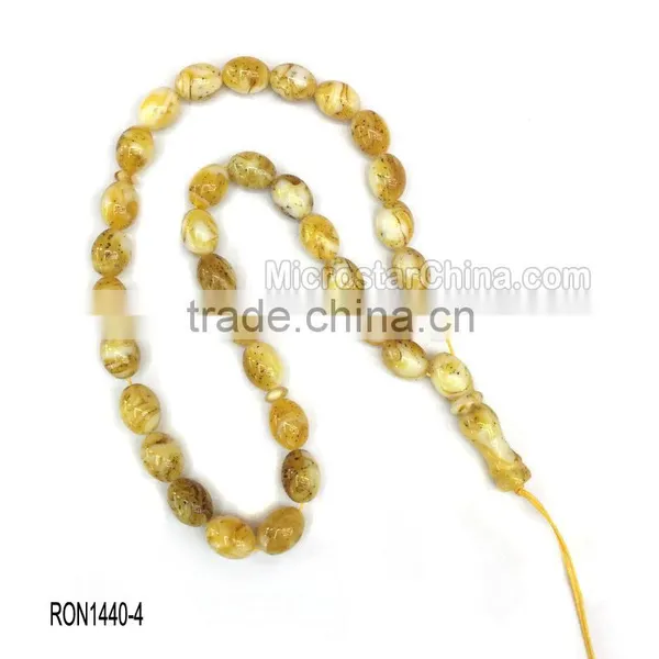 33pcs Muslim Amber Rosary Tasbih Prayer Beads photo-6