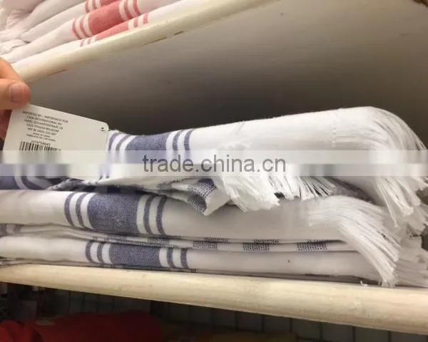 100% Cotton Stripe Beach Towel With Fringe photo-4