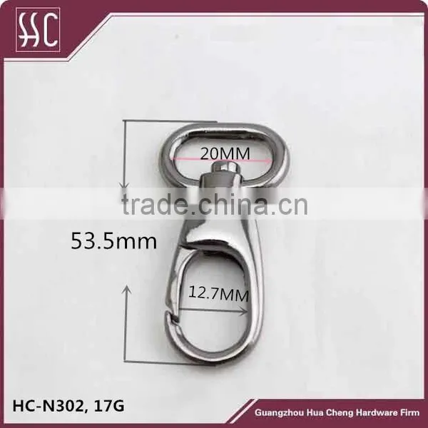 Hot Selling Zinc Alloy Snap Hook With Hanf Bag, Bag Hardware