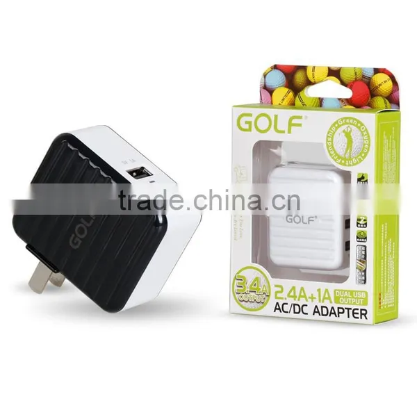 Golf Portable Usb Charger Dual Usb Charger Folding Plug Usb Charger photo-6