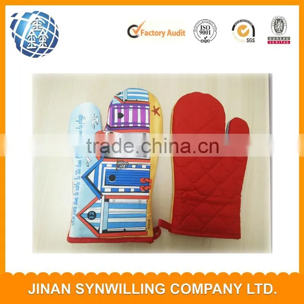 Custom Printed Cotton Cloth Funny Microwave Oven Gloves photo-2