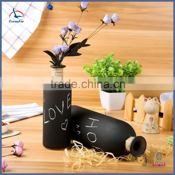 Eco-Friendly Black Glass Vase High Quality Flower Vase Glass