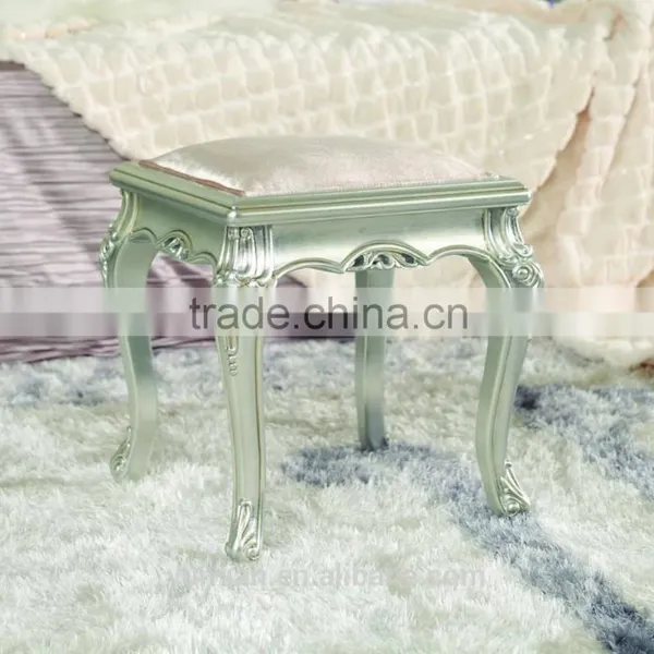 Royal Luxury European Style Bedroom Furniture Set, Antique Bed Bedside Table Dressing Table Bench photo-6