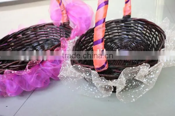 Oval Basket Lace Basket Willow Basket With Handle photo-6