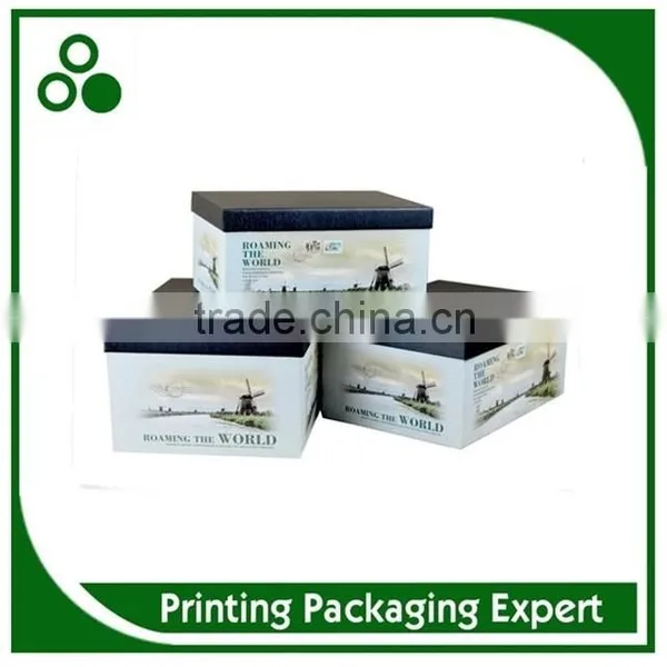 ELEGANT EUROPEAN CONSTRUCTURE PRINTING CARDBOARD SQUARE BIG PAPER GIFT BOX photo-5