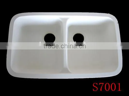 Acrylic Integral Solid Surface Kitchen Sink,double Bowl Kitchen Sink photo-5
