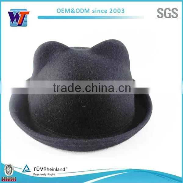 China Top Selling Red Wool Felt Hat Bodies With Cute Ears photo-2