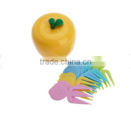 10pcs Colorful Fruit Picks Forks Set / Plastic Picks and Fork for Fruit photo-4