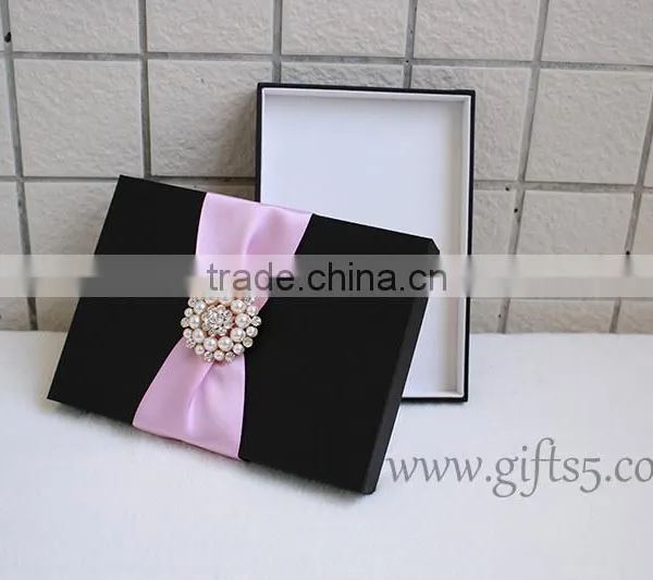 Black Wedding Invitation Boxes Wholesale photo-3