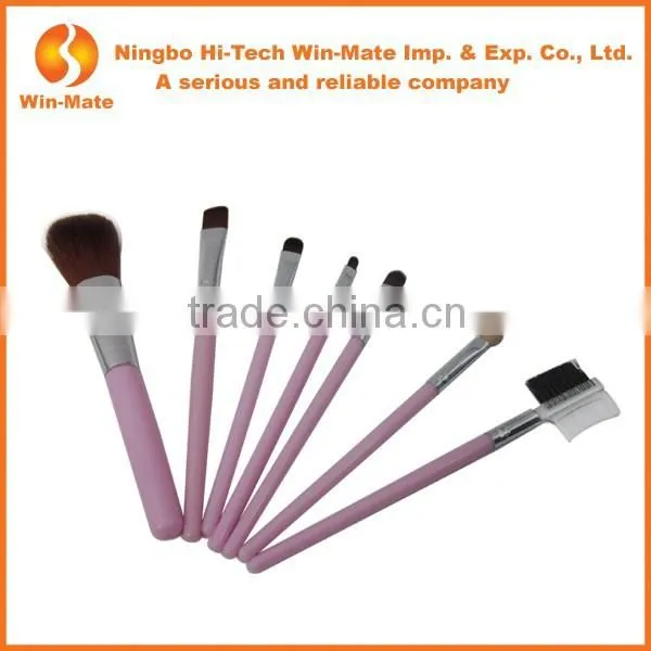 Hot Pink 7 Pcs Make Up Tools for Travel Makeup Brushes photo-2