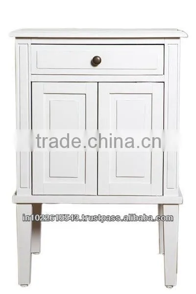 2 DOOR BEDSIDE WHITE, FRENCH BEDSIDE 2 DOORS