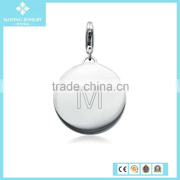 Silver Pendants Engraveable Baby Shoe Charm in Sterling Silver photo-5
