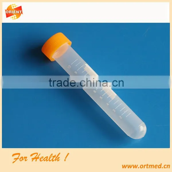 Disposable Laboratory Plastic Centrifuge Tube Round Bottom 15ml