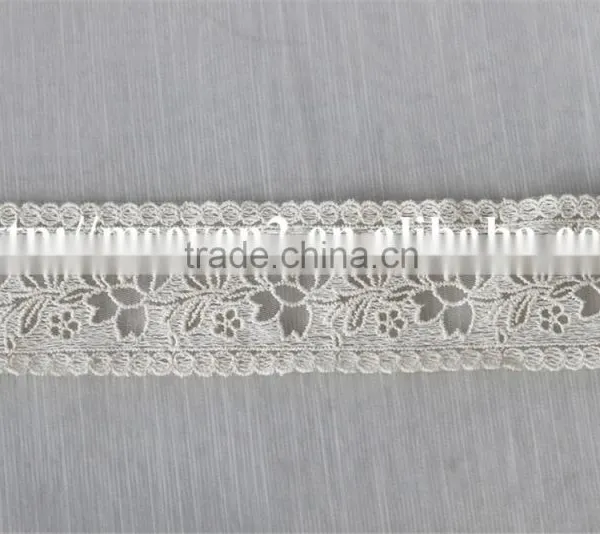 Lastest Product Flower Natural Tulle Cotton Lace in 5.5cm for Wholesale photo-2
