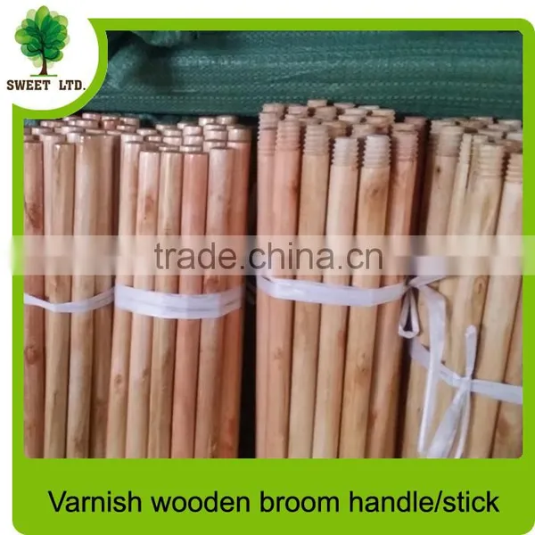 Varnished Wood Broom Stick With Sticker From China Factory photo-5