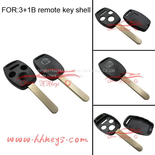 With Chip Place and Logo Honda 3+1 Button Remote Key Cover Case Casing Shell for Car Key photo-5