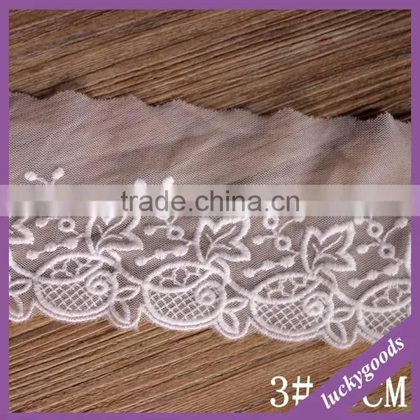 LLS006 Fashionable DIY White Embroidery Lace Trim for Sale photo-5