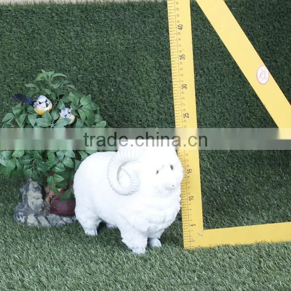 Realistic Taxidermy Replica Decor Plastic Sheep Figurines photo-6