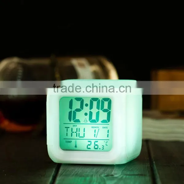 Hot Selling Led Color Changing Alarm Clock Digital Alarm Clock Promotional Gift Alarm Clock photo-3