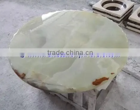 POLISHED GREEN ONYX TABLE TOPS COLLECTION photo-3