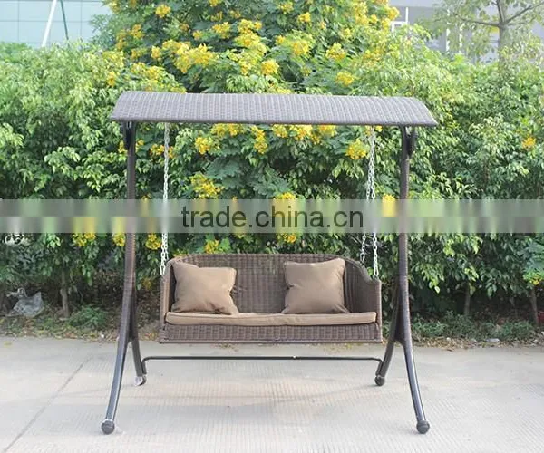 Garden Furniture Rattan Hanging Chairs Double Swing photo-2
