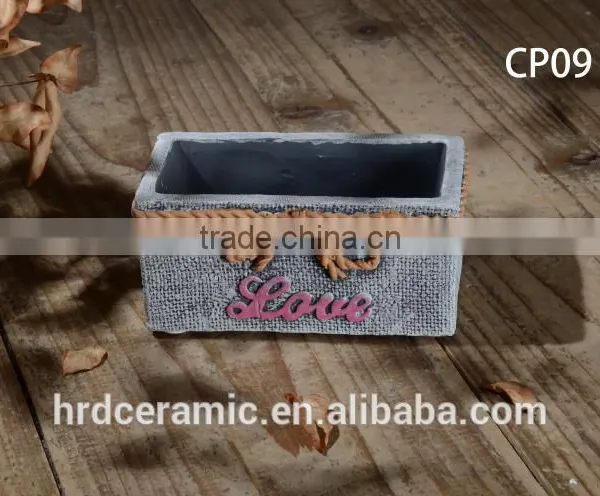 Factory Wholesale Cement Decorative Garden Plant Pots Indoor photo-3