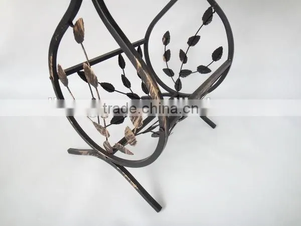 Metal Leaf Design Magazine Coffee Table Square Tea Table photo-3