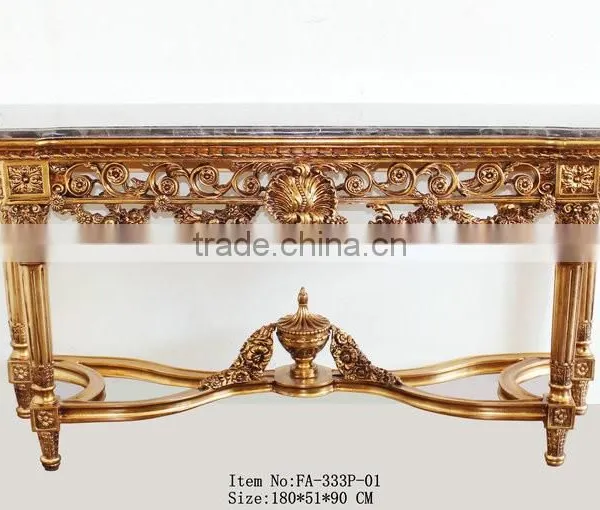 Made in China Foshan Factory Baroque Furniture Console Gold photo-2