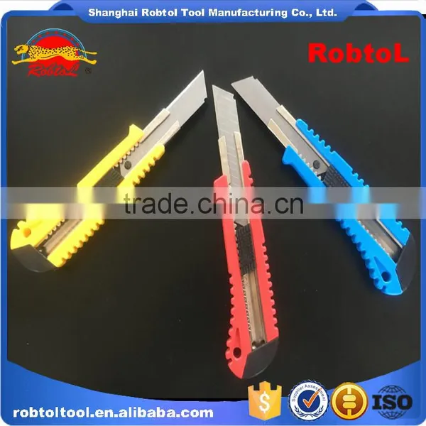 Utility Knife Retractable Blade Box Cutter Art Knives Snap off Lock Razor Blade Plastic Shell photo-5