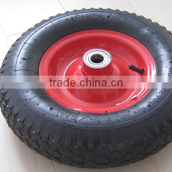 China Heavy Duty Hand Truck Steel Rim Rubber Wheel Tire photo-2