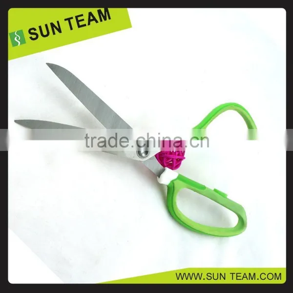 SC171 9-1/2" Stainless Steel Green Handle Sewing Scissors 2.0mm photo-3