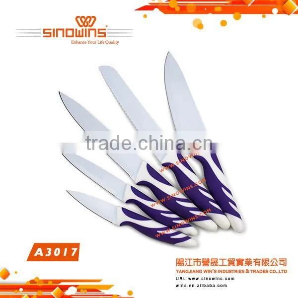 A3017 Non-stick Coating 5pcs Stainless Steel Knife Set photo-2