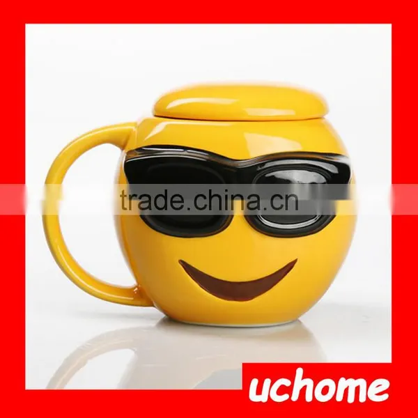 UCHOME Unique Funny Ceramic Emoji Mug,Emoji Cups photo-2