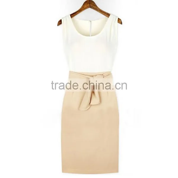 Wholesale New Fashion Ladies Dresess , Sexy Women Summer Chiffon Evening Cocktail Party Sleeveless Bodycon Pencil Dress photo-2