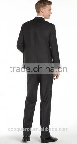 Grey Basket Weave 2-Button Wool Suit (SHT1172) photo-2
