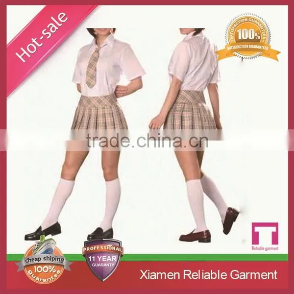 Custom Top Quality Blank Cheap School Girls Sex Uniform by Clothing Manufacturer photo-5
