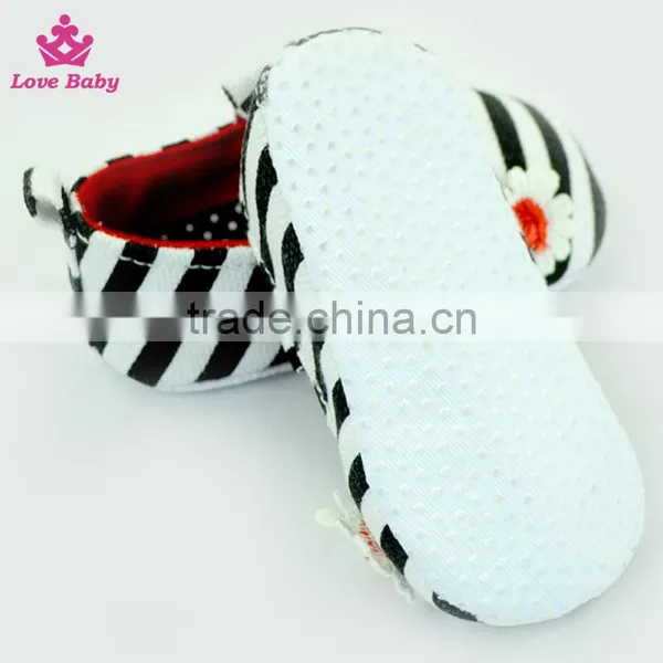 Fashion Stripes Newborn Crib Shoes Baby Shoes Toddlers Soft Shoes photo-4