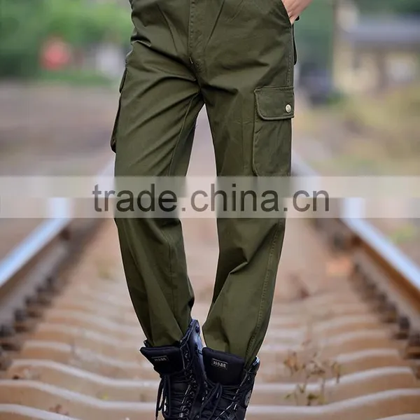 Juqian Workwerar Stylish Casual Quality Quick Drying Green Multi-pockets Work Pants Mens With Knee Pad photo-3