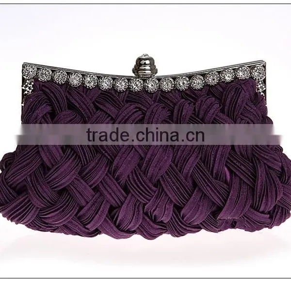 R0027H Hot-selling Fashion Knitted Fold Ladies Party Clutch Bag photo-2