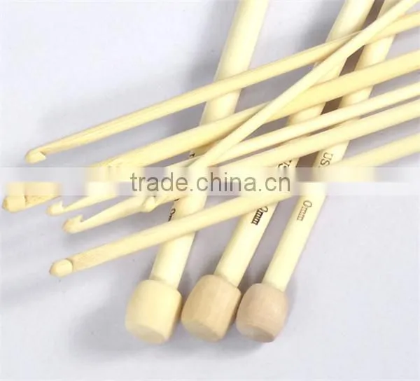 High Quality 9 Sizes Bamboo Afghan Tunisian Sewing Crochet Hooks Needles photo-3