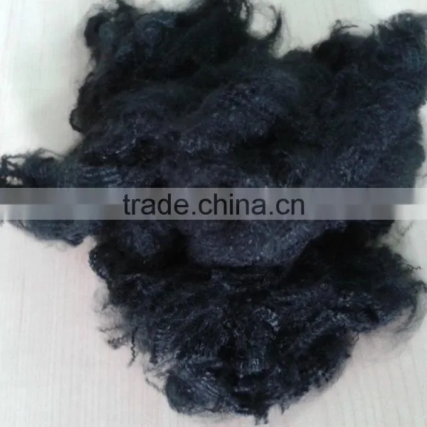 1.5Dx38mm Virgin Black Polyester Staple Fiber for Spinning photo-2